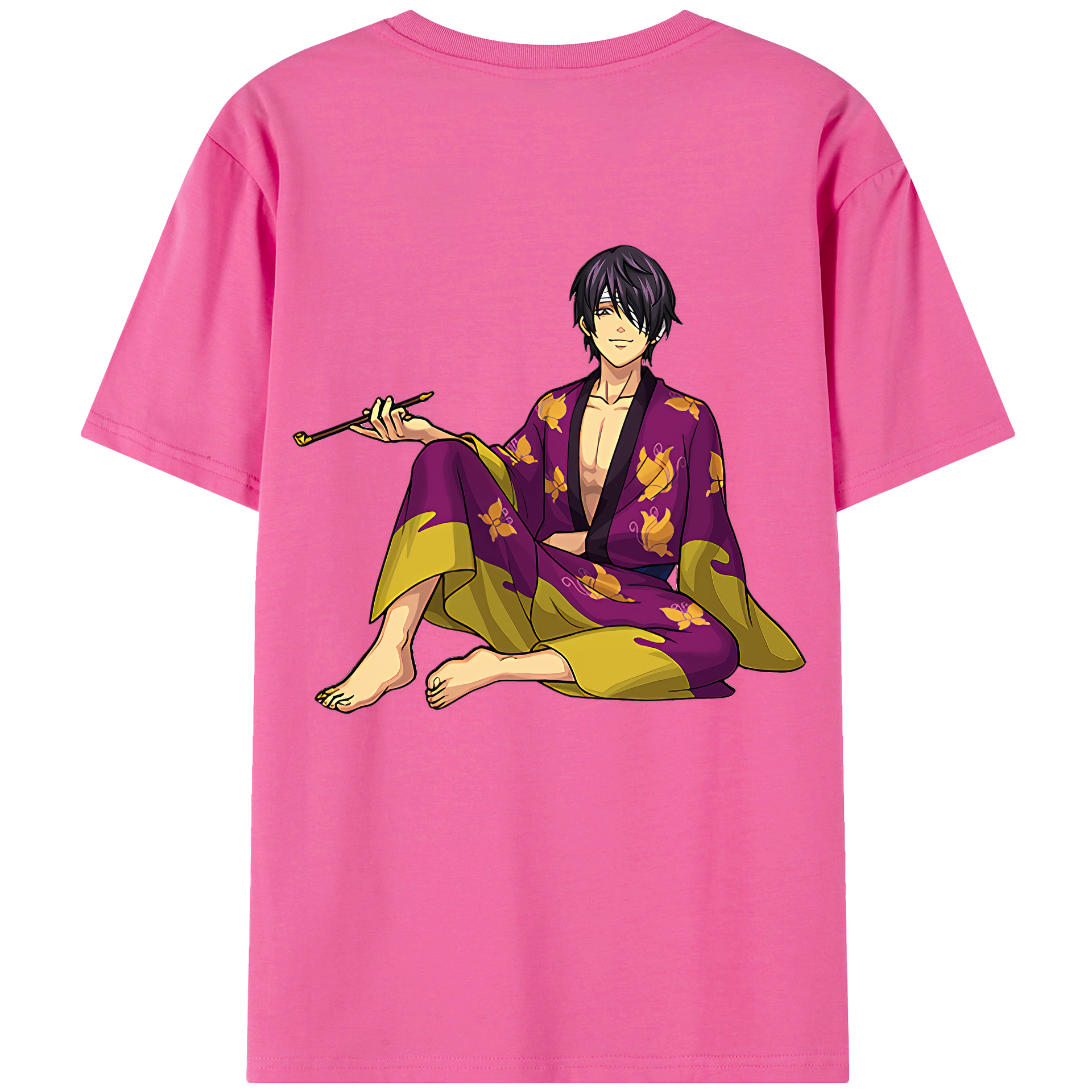 （画像用） ぎんたま 坂田銀時（さかたぎんとき） 神楽 志村新八（しむら しんぱち） GINTAMA Sakata Gintoki Kagura Shimura Shinpachi レディース半袖Tシャツ(バックプリント)